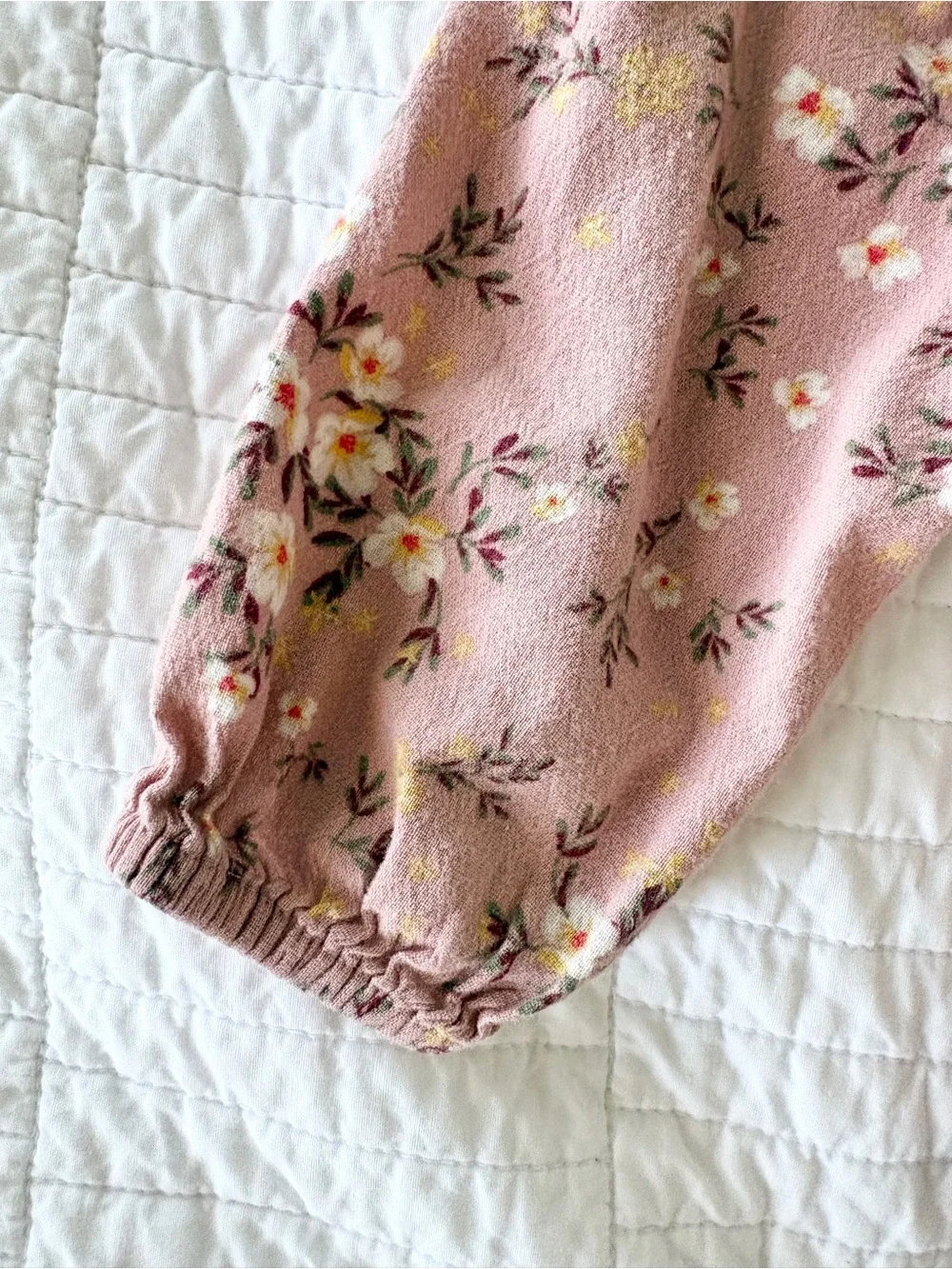 Old Navy Dusty Pink Floral Long-Sleeve Peasant Top - Toddler Girls Size 2T